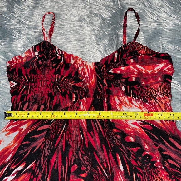 Red chiffon party mini dress 6 - Picture 11 of 16